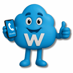 Wico holding a phone